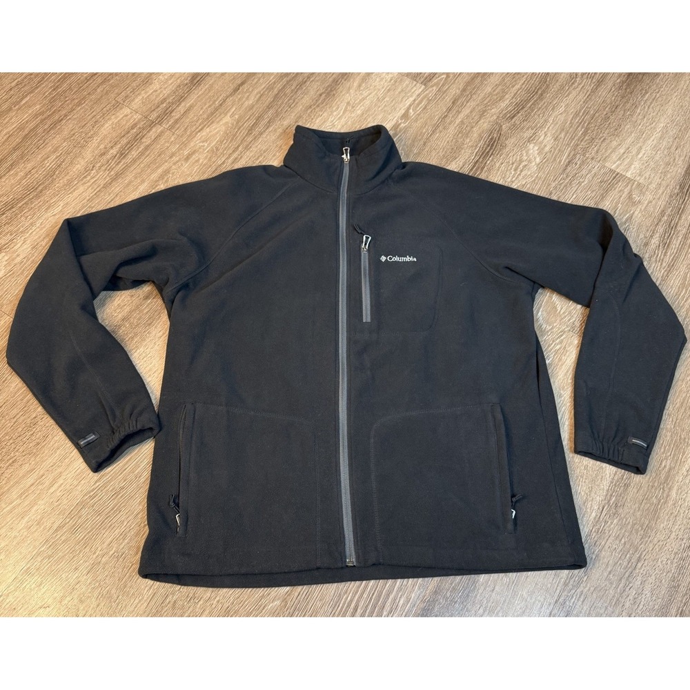 Columbia Interchange Jacket Mens Large Black‎ Fleece Full Zip Regular Fit